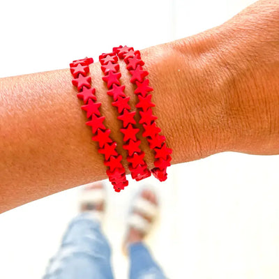 Red Stars 4th of July Bracelet