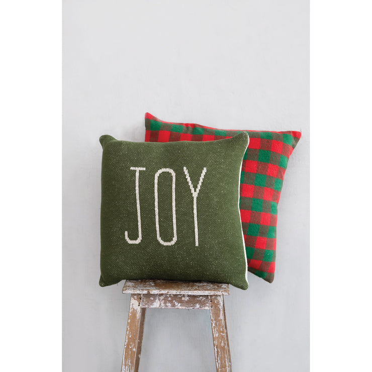 Joy/Noel Square Pillow