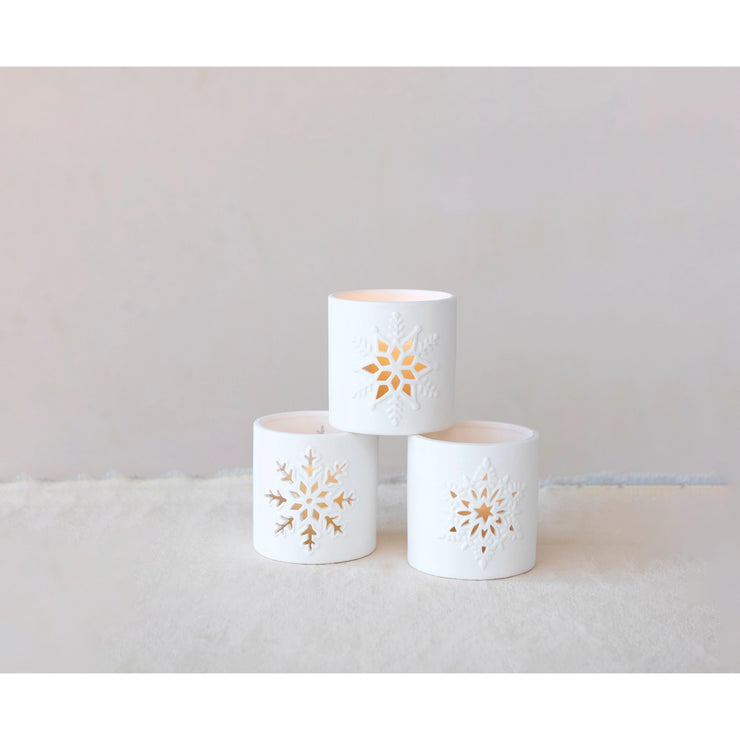 Stoneware Bisque Tealight Holder, single