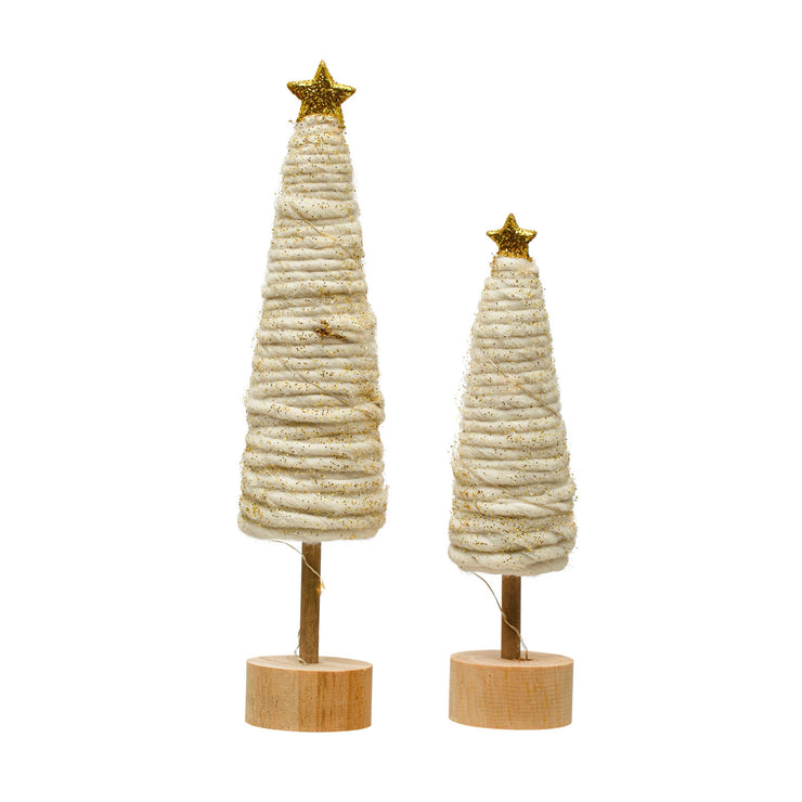 Wool Christmas Tree W/ LED Lights