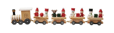 Wood Train Set w/Holiday Passengers