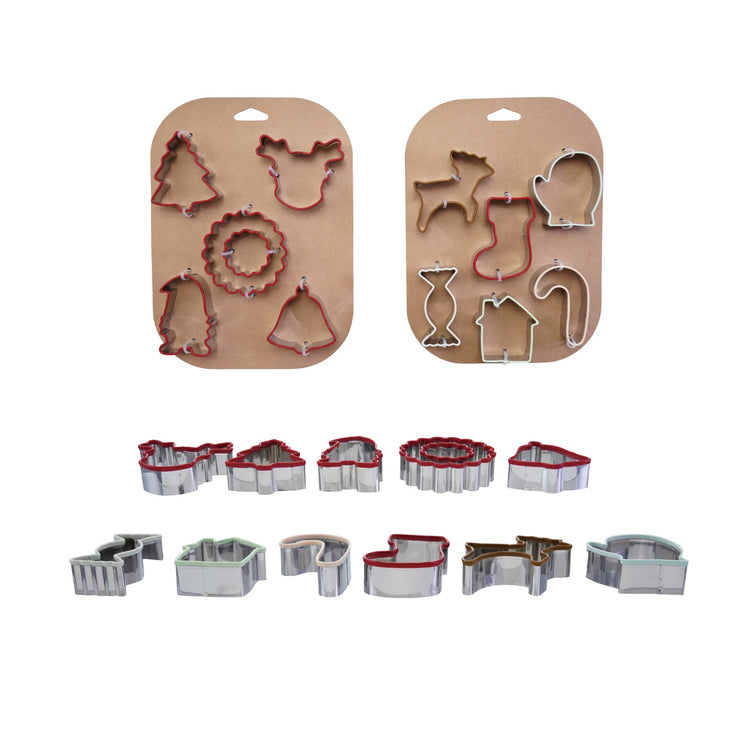 Stainless Steel Holiday Cookie Cutters Set of 6