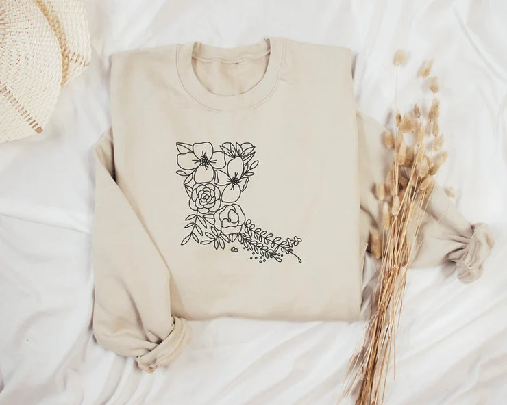 Custom Floral State Sweatshirt (All States!)