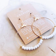 Gemstone Hoop Earrings