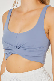 In The Moment Crop Front Twist Sports Bra