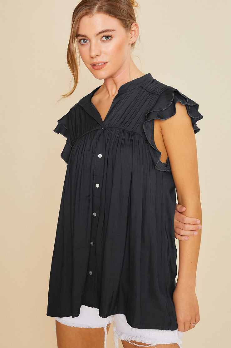 Whole Lot A Sweetness Ruffle Sleeve Top