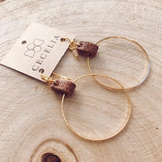 Leather Hoop Earrings