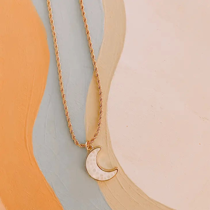 Mosaic Moon Necklace
