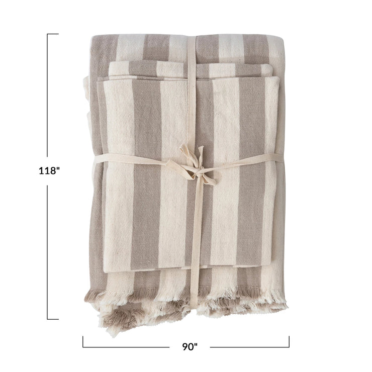 Cotton Doublecloth Bed Cover w King Shams
